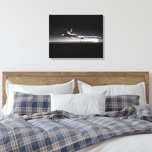 Atlantis Farewell Landing Canvas Print Leinwanddruck (Insitu (Schlafzimmer))