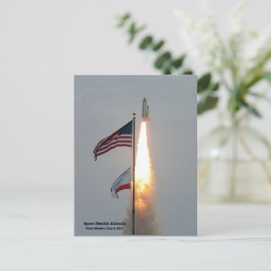 Atlantis Final Liftoff 8. Juli 2011 Postkarte (Stehend Vorderseite)