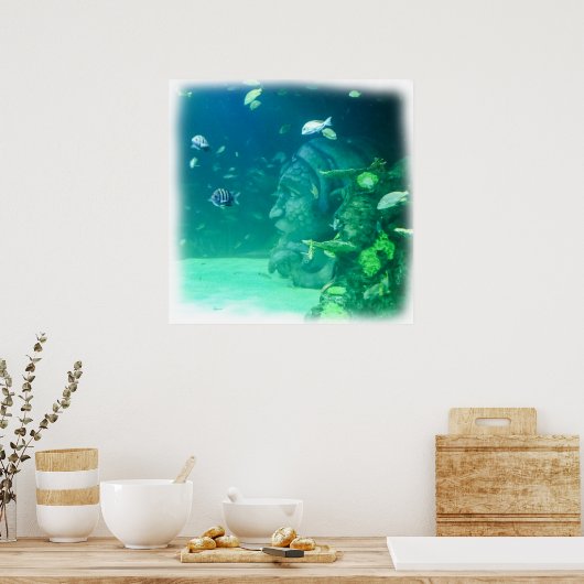 Atlantis im Meer Poster (Küche)