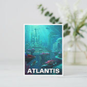 Atlantis Mythology Travel Postkarte (Stehend Vorderseite)