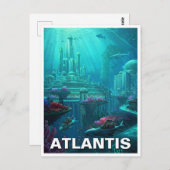 Atlantis Mythology Travel Postkarte (Vorne/Hinten)
