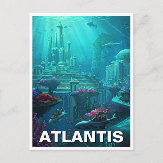 Atlantis Mythology Travel Postkarte (Vorderseite)