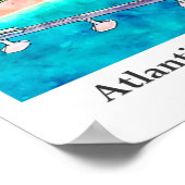 Atlantis Palm Dubai UAE Reisesaal Wasserfarbe Poster (Ecke)