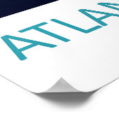 Atlantis Paradies Vintage Reiseposter Ski Poster (Ecke)