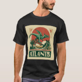 “Atlantis” Pterosaur on a Skateboard T-Shirt (Vorderseite)
