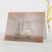 Atlantis Segelschiff da Vinci Karte (Gelbe Blume)