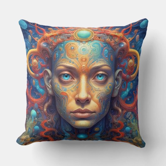 Atlantis Throw Fantasy Pillow Kissen (Vorderseite)
