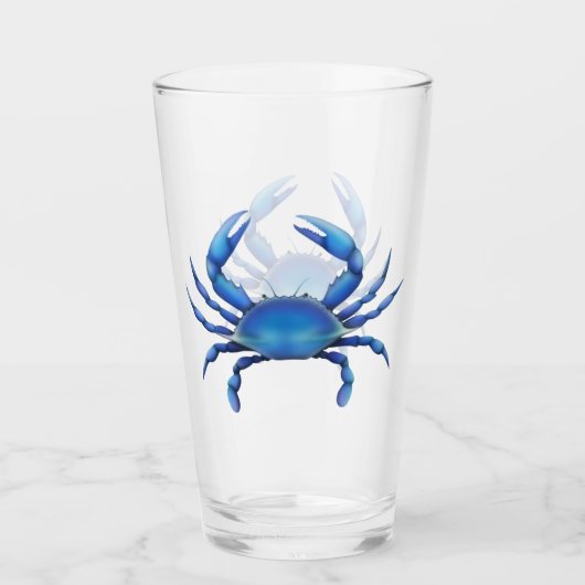Atlantische blaue Krabben-Glas-Trommel Glas (Vorderseite)