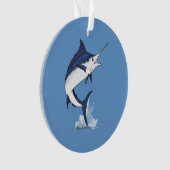 Atlantische blaue Speerfische Ornament (Vorderseite)