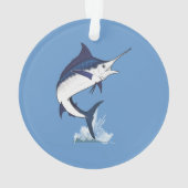 Atlantische blaue Speerfische Ornament (Rückseite)