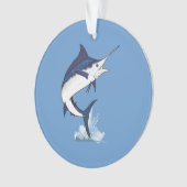 Atlantische blaue Speerfische Ornament (Vorderseite)