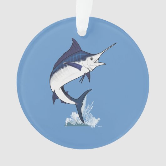 Atlantische blaue Speerfische Ornament (Vorderseite)