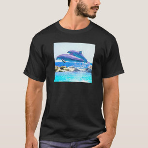Atlantische Bottlenose Delphine Breaching Water T-Shirt