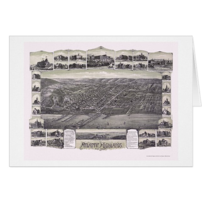 Atlantische Hochländer, NJ panoramische Karte - (Vorderseite (Horizontal))