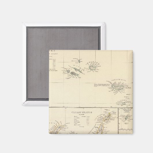 Atlantische Inseln Magnet (Vorderseite/Rückseite)