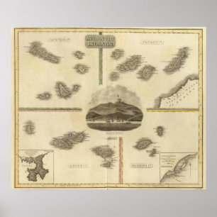 Atlantische Inseln Poster