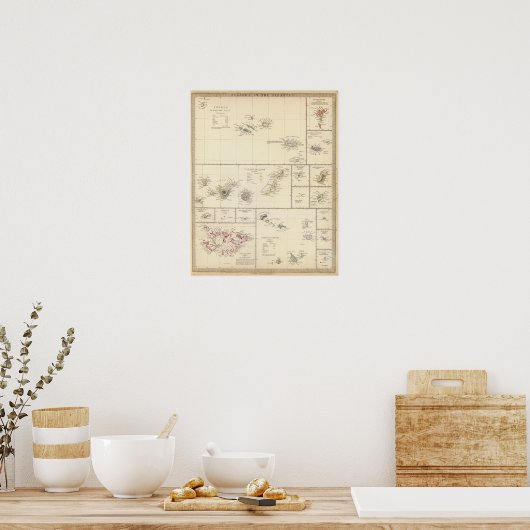 Atlantische Inseln Poster (Küche)