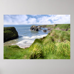 Atlantische Jungfraufelsenansicht Poster