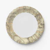 Atlantische Küstenlinie Pappteller (Vorderseite)