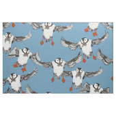 Atlantische Papageientaucher blau Stoff (Fat Quarter (45,7 x 55,9 cm))