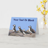 Atlantische Puffen Karte (Gelbe Blume)