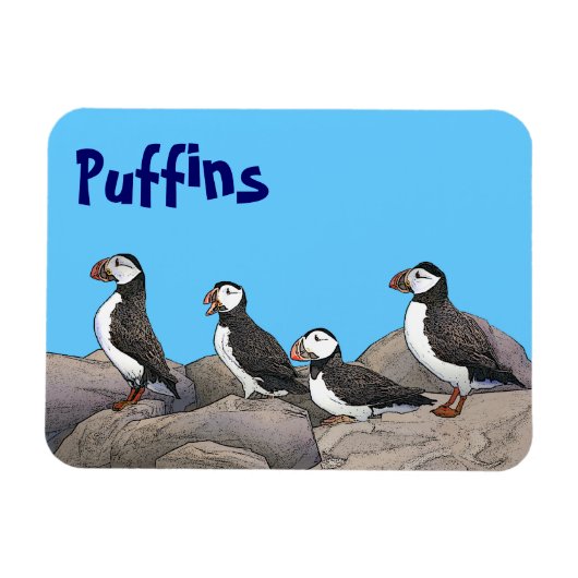 Atlantische Puffen Magnet (Horizontal)