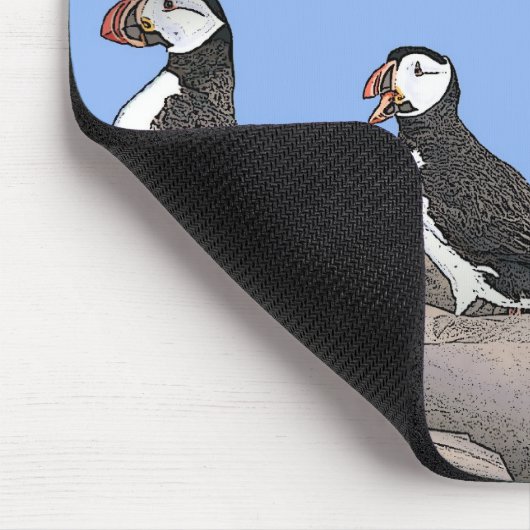 Atlantische Puffen Mousepad (Ecke)