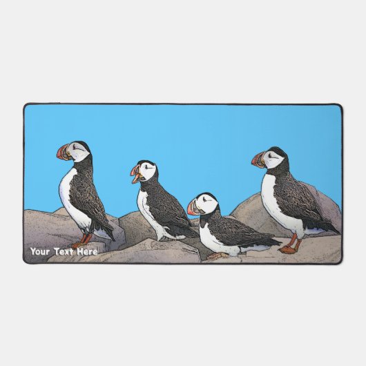 Atlantische Puffen Schreibtischunterlage (Vorderseite)