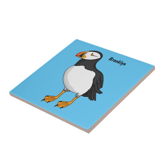 Atlantische Puffsillustrierung Fliese (Seite)