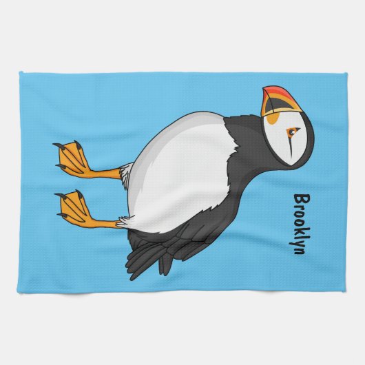 Atlantische Puffsillustrierung Geschirrtuch (Horizontal)