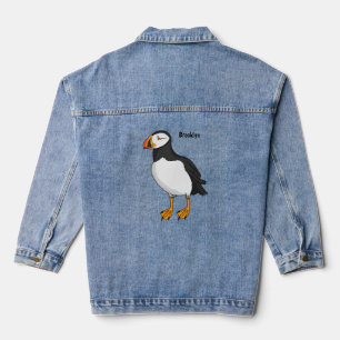 Atlantische Puffsillustrierung Jeansjacke