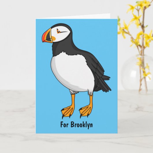 Atlantische Puffsillustrierung Karte (Gelbe Blume)