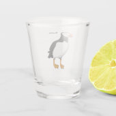 Atlantische Puffsillustrierung Schnapsglas (Rückseite)