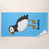 Atlantische Puffsillustrierung Strandtuch (Vorderseite)