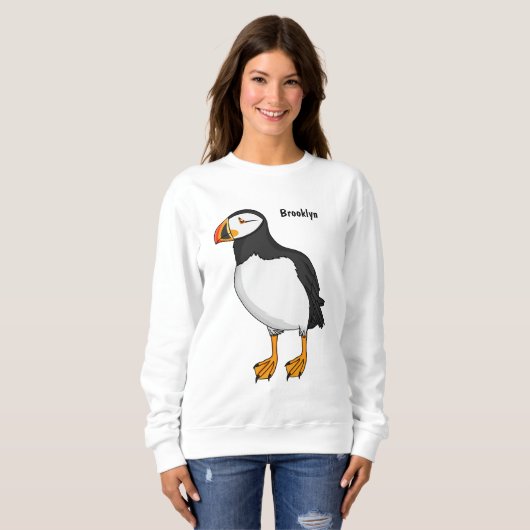 Atlantische Puffsillustrierung Sweatshirt (Vorne ganz)