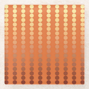 Atlantische Punkte - Rost und Gold Glasuntersetzer