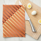 Atlantische Punkte - Rost und Gold Küchentuch (Viertel Falte)