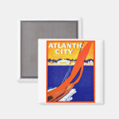Atlantische Stadt 1925 Magnet (Vorderseite/Rückseite)