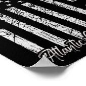 Atlantische Stadt Nj für Flussfischerei Fischer Poster (Ecke)