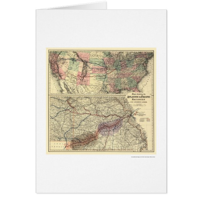 Atlantische u. pazifische Eisenbahn-Karte 1873 (Vorne)