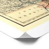 Atlantische und Pazifische Eisenbahn Karte 1873 Poster (Ecke)