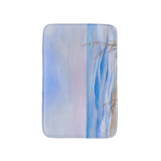 Atlantischer Abend Sky Ocean Oats Pastel Badematte (Vorderseite Vertikal)