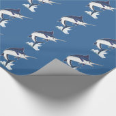 Atlantischer blauer Speerfisch Geschenkpapier (Ecke)