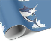 Atlantischer blauer Speerfisch Geschenkpapier (Rolleneckpunkt)