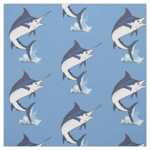 Atlantischer blauer Speerfisch Stoff