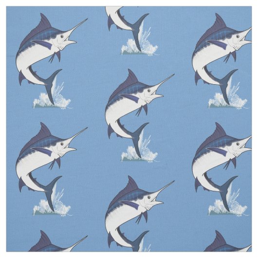 Atlantischer blauer Speerfisch Stoff (Muster)