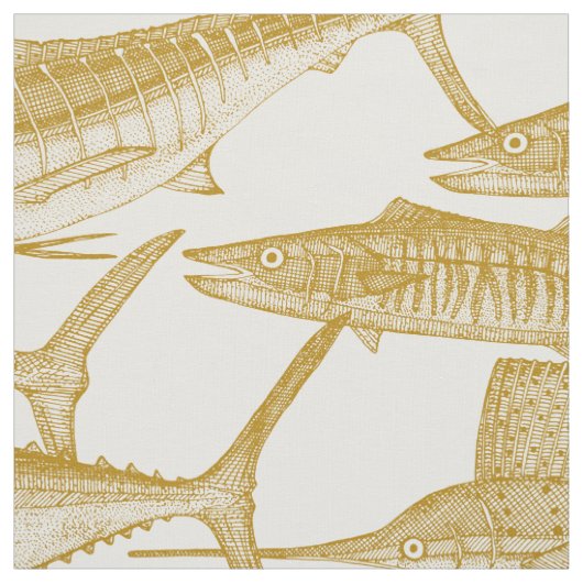 Atlantischer Fischgold Stoff (Muster)