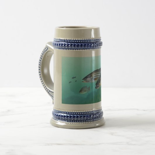 Atlantischer gestreifter Bass-FischeMorone Bierglas (Vorderseite Links)