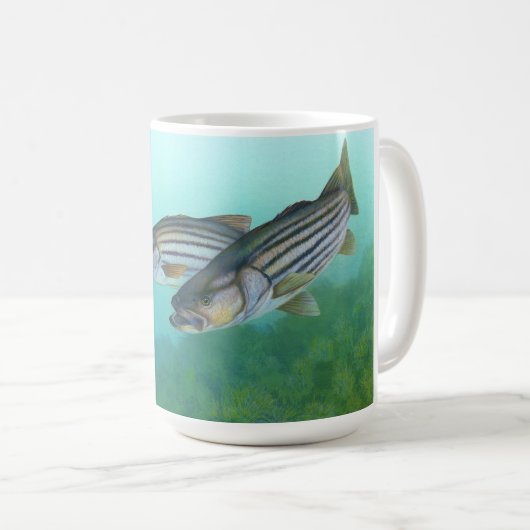 Atlantischer gestreifter Bass-FischeMorone Kaffeetasse (VorderseiteRechts)