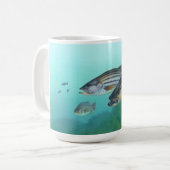 Atlantischer gestreifter Bass-FischeMorone Kaffeetasse (Vorderseite Links)